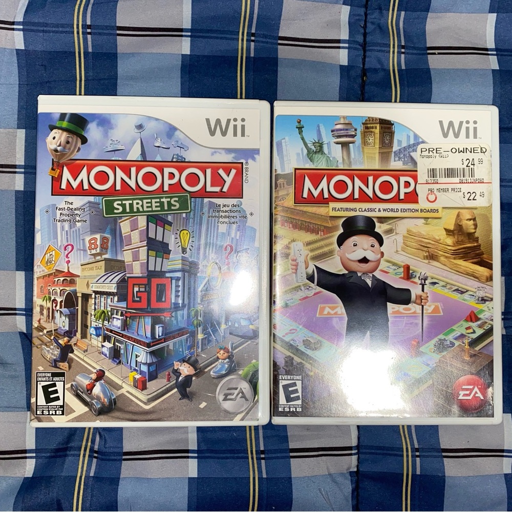 Monopoly & Monopoly Streets Wii Game Lot